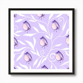 Birds On A Branch Art Print