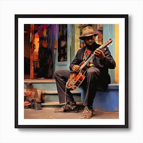 Man Playing Guitar Art Print