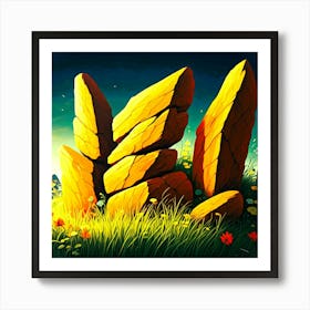 Rocky Landscape Art Print