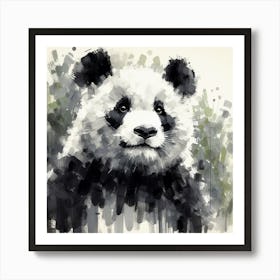 Panda Bear Watercolor panda Art, painting Art Print