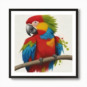 Colorful Parrot 2 Art Print