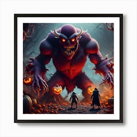 DX20240602-1 Halloween Monsters Art Print