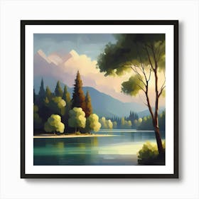 Landscape Painting 95 Art Print