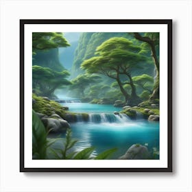 Peaceful Countryside River Miki Asai Macro Photography Close Up Hyper Detailed Trending On Artst (16) Art Print