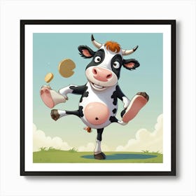 Cartoon Cow 4 Art Print