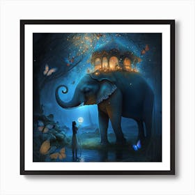 Myeera Mystical Elephant Merchant Medieval Moonlight Waterfalls 74be12d7 7265 493e 911c 25efeb314d87 Art Print