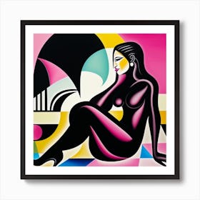 Her in abstract 12 Art Print