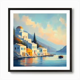 Greece Painting 1 Art Print