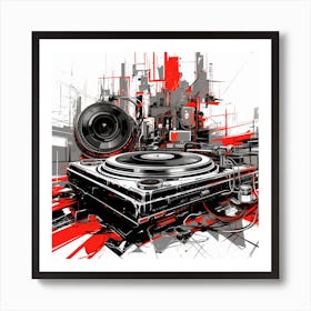 Dj Turntable 3 Art Print