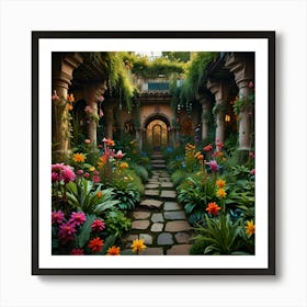 Courtyard Garden Art Print