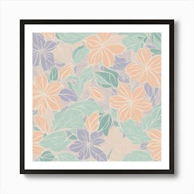 Seamless Floral Pattern 5 Art Print