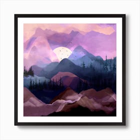 Misty Mountain Morning Art Print