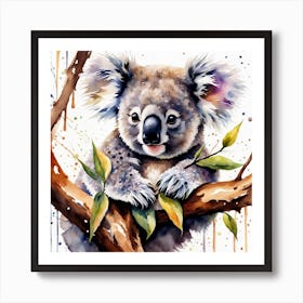 Fuzzy Koala (Watercolor) 2 Art Print