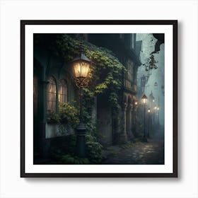 Myeera Old Vintage European Street And Light Poles Covered With 802aae7d 6e1a 4460 89e6 26b708f2a56c Art Print