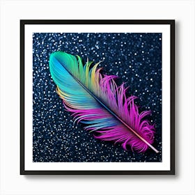 Rainbow Feather Art Print