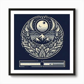 Moon And Stars Poster