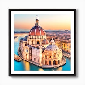 Sunset In Florence Art Print