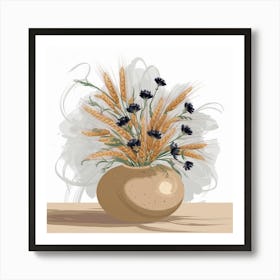 Flowers In A Vase 4 Art Print