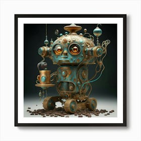 Steampunk Robot 2 Art Print