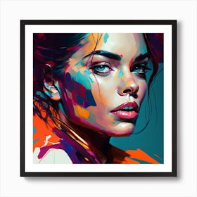 Abstract Woman Portrait Fine Art Style 2 Art Print