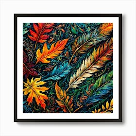 Autumn Feathers Art Print