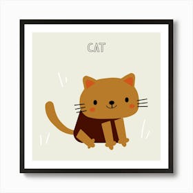 Cute cat print Art Print