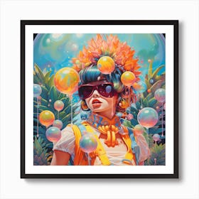 Bubble Girl Art Print