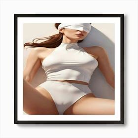 Blindfolded Woman 1 Art Print
