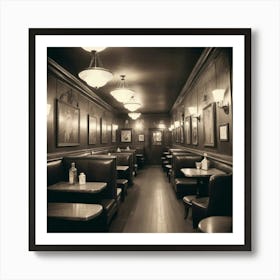 Restaurant Interior - Restaurant Stock Videos & Royalty-Free Footage Art Print