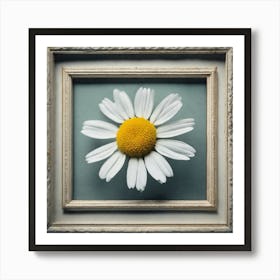 Frame Created From Chamomile On Edges And Nothing In Middle Haze Ultra Detailed Film Photography (3) Art Print