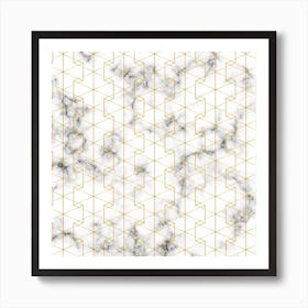 Marble Geometric Pattern Art Print
