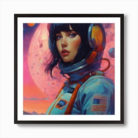 Space Girl 1 Art Print