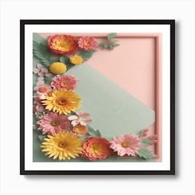 Frame With Flowers Art Print