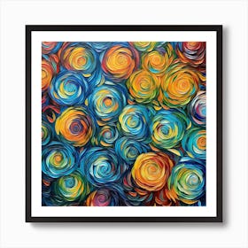 Colorful Roses 8 Art Print