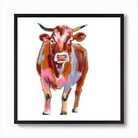 Hereford Cow 01 Art Print