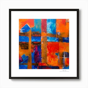 Contemporary art, modern art, mixing colors together, hope, renewal, strength, activity, vitality. American style.55 Art Print