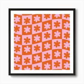 Checkerboard Y2k 90s 02 Art Print