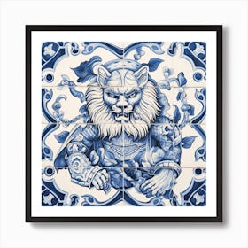 Thundercats Inspired Delft Tile Illustration 4 Affiche