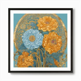 Gilded Blossoms Inspired By Klimt S Art (5) Art Print