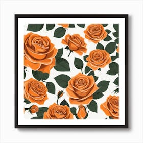 Orange Roses 9 Art Print