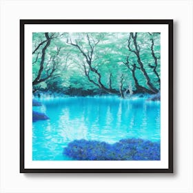 Blue Lake 1 Art Print