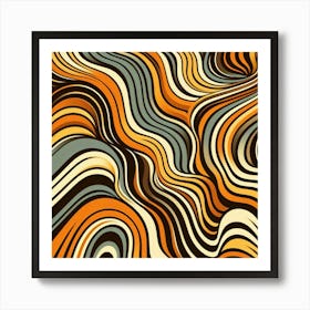 Abstract Wavy Pattern Art Print