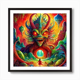 Demon In The Forest Art Print