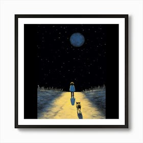 Boy And His Dog Art Print