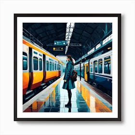 Train Station Art Print