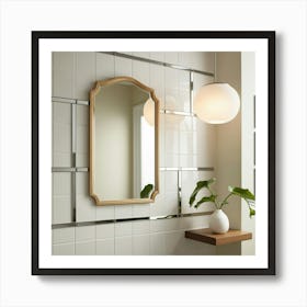 Bathroom With A Mirror Art Print