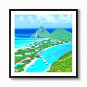 St Lucia Island 1 Art Print
