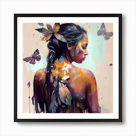 Powerful Butterfly Woman Body  #2 Art Print