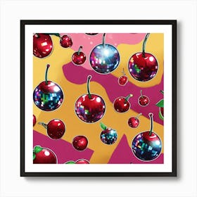 Cherry As Disco Ball Art Print