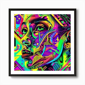 Psychedelic Art 18 Art Print